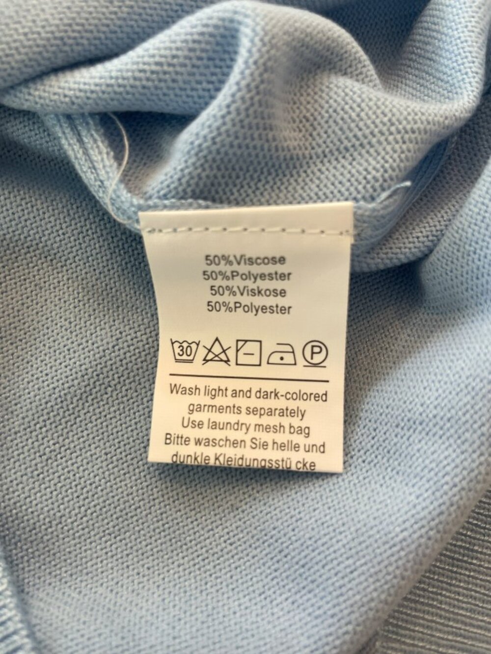 Grace Karin Light Blue Cardigan Scalloped Trim Gold Button Women's Sz Small NWT - Picture 6 of 6